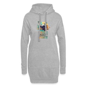 I can freeze time - Hoodie-Kleid - Grau meliert - Vorne