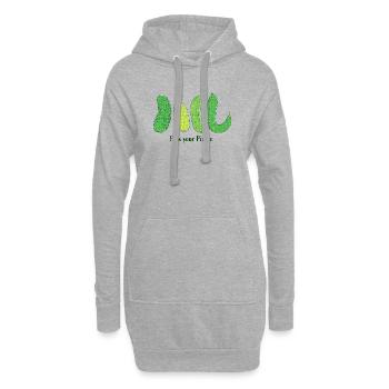 Choisissez votre cornichon : Art du concombre vert - Sweat-shirt à capuche long Femme - gris chiné - Devant