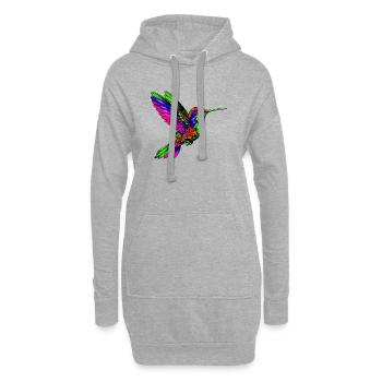 Kolibri - Hoodie-Kleid - Grau meliert - Vorne
