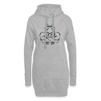 Alpha cancer Deluxe - Hoodie-Kleid - Grau meliert - Vorne