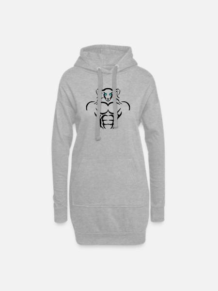 Alpha Aries Deluxe - Hoodie-Kleid - Grau meliert
