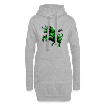 Taureau - Sweat-shirt à capuche long Femme - gris chiné - Devant