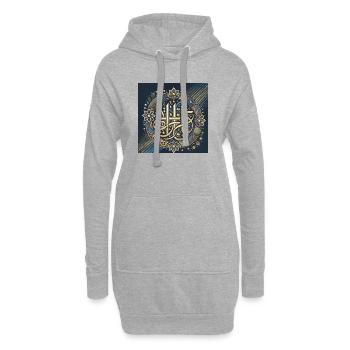 Islamisches Calligraphy Mandala Design - Hoodie-Kleid - Grau meliert - Vorne