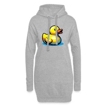 Ente Ente Ente Ente Ente - Hoodie-Kleid - Grau meliert - Vorne