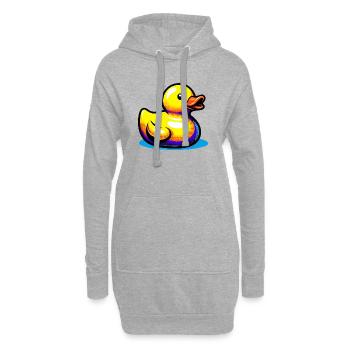 Ente Ente Ente Ente Ente - Hoodie-Kleid - Grau meliert - Vorne