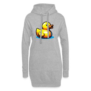Ente Ente Ente Ente Ente - Hoodie-Kleid - Grau meliert - Vorne