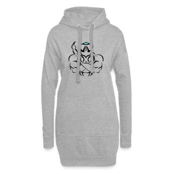 Alpha scorpio Deluxe - Hoodie-Kleid - Grau meliert - Vorne