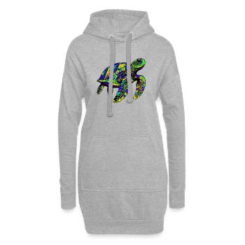 Meeresschildkröte - Hoodie-Kleid - Grau meliert - Vorne
