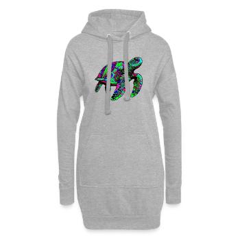Tortue marine - Sweat-shirt à capuche long Femme - gris chiné - Devant