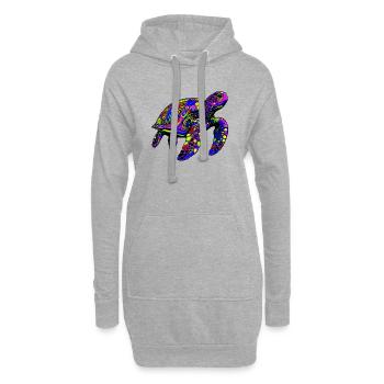 Tortue marine - Sweat-shirt à capuche long Femme - gris chiné - Devant
