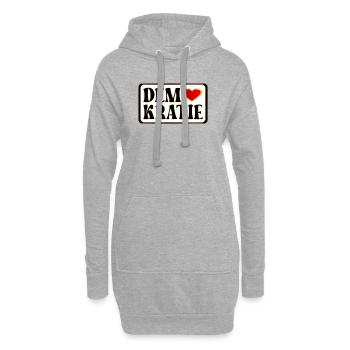 DEMOKRATIE HERZ WÄHLEN - Hoodie-Kleid - Grau meliert - Vorne