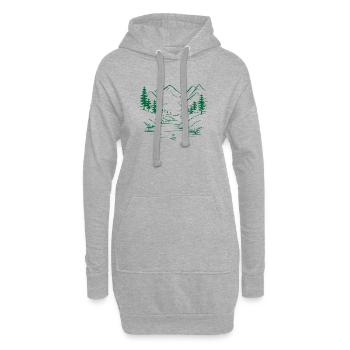 Gebirge - Hoodie-Kleid - Grau meliert - Vorne