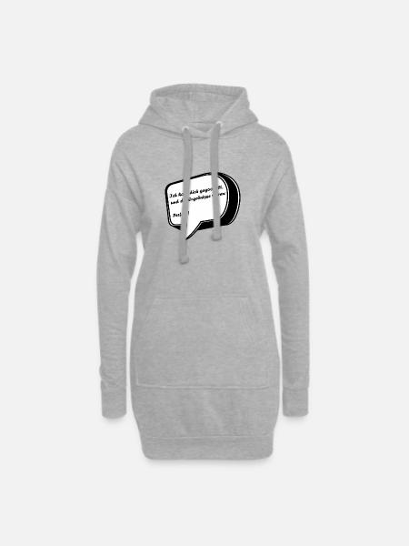Valentinstag Spruch in einer Sprechblase - Hoodie-Kleid - Grau meliert
