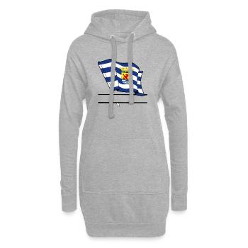 Flagge Zeeland Textbanner - Hoodie-Kleid - Grau meliert - Vorne