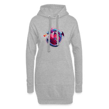 Dragonheart (01) - Hoodie-Kleid - Grau meliert - Vorne
