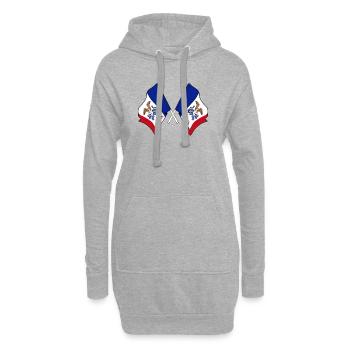 Deux drapeaux ont traversé l’Iowa - Sweat-shirt à capuche long Femme - gris chiné - Devant