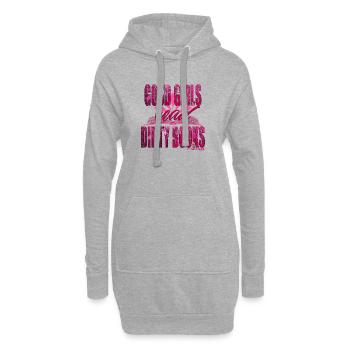 LES BONNES FILLES LISENT DES LIVRES SALES - Sweat-shirt à capuche long Femme - gris chiné - Devant