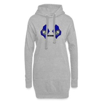 Texte à deux drapeaux NEW HAMPSHIRE - Sweat-shirt à capuche long Femme - gris chiné - Devant