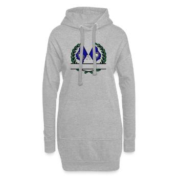Drapeaux USA New Hampshire couronne de laurier bannière - Sweat-shirt à capuche long Femme - gris chiné - Devant