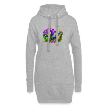 Escargot - Sweat-shirt à capuche long Femme - gris chiné - Devant