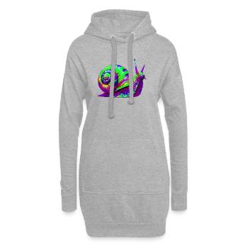 Escargot - Sweat-shirt à capuche long Femme - gris chiné - Devant