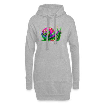 Schnecke - Hoodie-Kleid - Grau meliert - Vorne