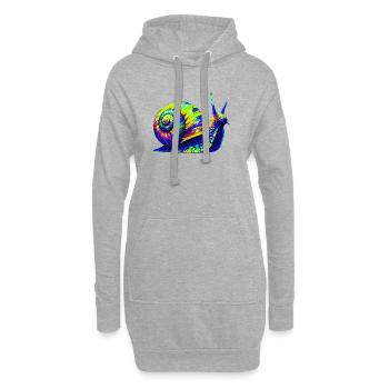 Escargot - Sweat-shirt à capuche long Femme - gris chiné - Devant