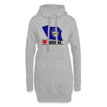 Hinweis Nebraska Herz NEBRASKA - Hoodie-Kleid - Grau meliert - Vorne