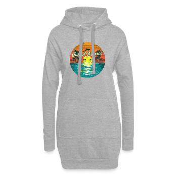 Golf von Mexiko Strand Palmen Sommerferien tshirt - Hoodie-Kleid - Grau meliert - Vorne