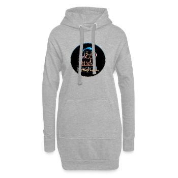 Magisches Hündchen - Hoodie-Kleid - Grau meliert - Vorne