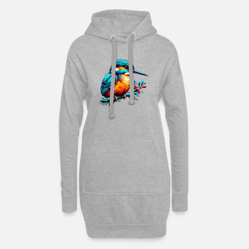Eisvogel - Hoodie-Kleid - Grau meliert