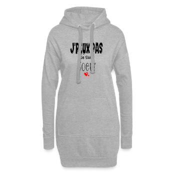 J'Peux Pas Je suis Sœur - Sweat-shirt à capuche long Femme - gris chiné - Devant