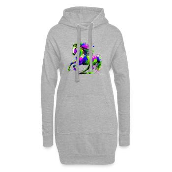 Cheval - Sweat-shirt à capuche long Femme - gris chiné - Devant