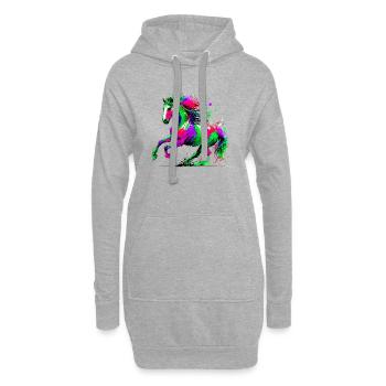 Cheval - Sweat-shirt à capuche long Femme - gris chiné - Devant