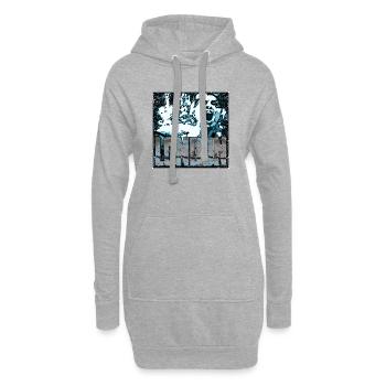 Expressive London Street Art Design - Hoodie-Kleid - Grau meliert - Vorne