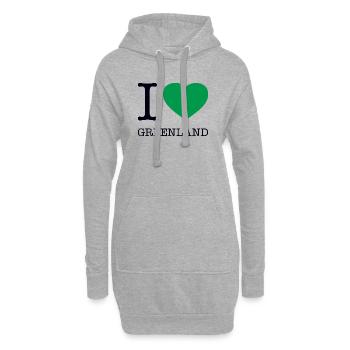 I LOVE GREENLAND Grönland - Hoodie-Kleid - Grau meliert - Vorne