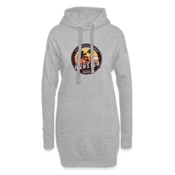 Nuweiba Égypte Vintage Palmier Design - Sweat-shirt à capuche long Femme - gris chiné - Devant