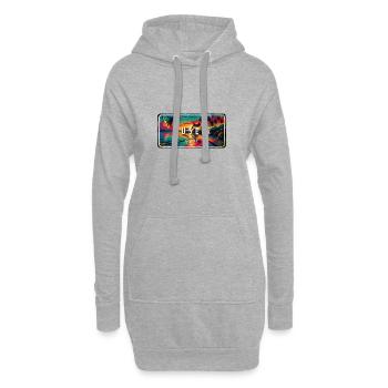 Quseir Ägypten Vintage Schild Design - Hoodie-Kleid - Grau meliert - Vorne