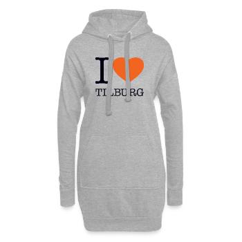 I LOVE TILBURG - Hoodie-Kleid - Grau meliert - Vorne