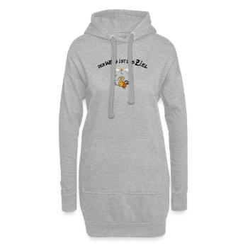 Der Weg ist das Ziel - Wandern - Hoodie-Kleid - Grau meliert - Vorne