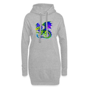Dragon - Sweat-shirt à capuche long Femme - gris chiné - Devant