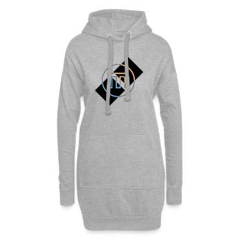 shining m - Hoodie-Kleid - Grau meliert - Vorne