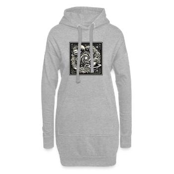 Astronomie Vintage Design - Sweat-shirt à capuche long Femme - gris chiné - Devant