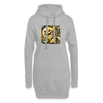 Banane d’Halloween effrayante - Sweat-shirt à capuche long Femme - gris chiné - Devant