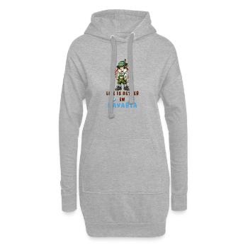 Bayerischer Hase - Hoodie-Kleid - Grau meliert - Vorne