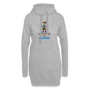 Bayerisches Känguru - Hoodie-Kleid - Grau meliert - Vorne
