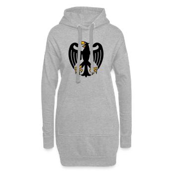 Bundesadler Deutschland Adler Wappen - Hoodie-Kleid - Grau meliert - Vorne