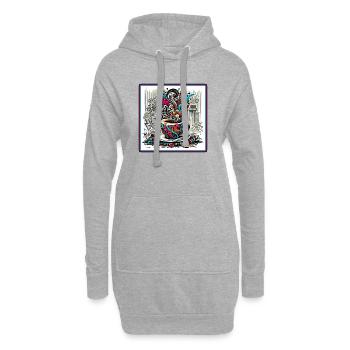 Espresso Graffiti - Hoodie-Kleid - Grau meliert - Vorne
