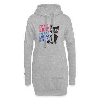Je ne suis pas paresseux, je suis juste économe en énergie - Sweat-shirt à capuche long Femme - gris chiné - Devant
