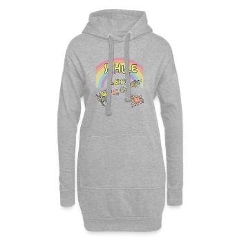 Schule Einschulung - Hoodie-Kleid - Grau meliert - Vorne